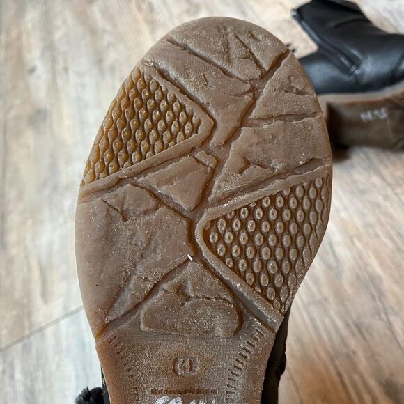 Rieker Boots Womens 41 Ankle Bootie Black Casual Comfort Round Toe Block Heels - Picture 8 of 12